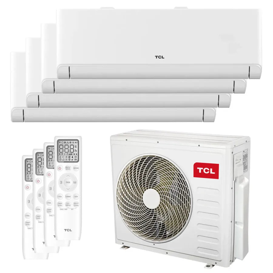 Quadri split TCL Mural BreezeIN P4 MT3240 9.4kW tailles 25 + 25 + 25 + 25 WiFi de série SN09P4S0 (x4)